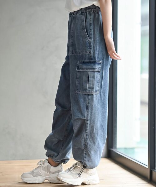rps（アールピーエス）の「デニムカーゴパンツ（デニムパンツ・レディース・ブルー/ブルー系その他/ブラック/カーキ/アイボリー/グレー・フリー）」の12枚目の写真