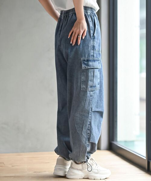 rps（アールピーエス）の「デニムカーゴパンツ（デニムパンツ・レディース・ブルー/ブルー系その他/ブラック/カーキ/アイボリー/グレー・フリー）」の14枚目の写真