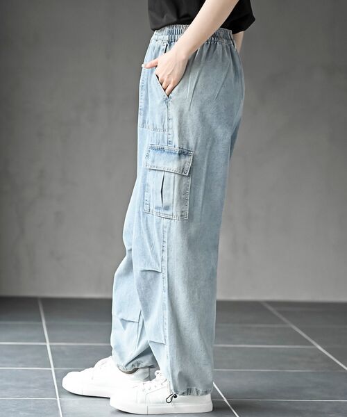 rps（アールピーエス）の「デニムカーゴパンツ（デニムパンツ・レディース・ブルー/ブルー系その他/ブラック/カーキ/アイボリー/グレー・フリー）」の20枚目の写真