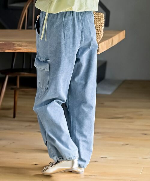 AAPE カーゴデニムパンツ Mサイズ ブルー デニムカーゴパンツ デニムパンツ カーゴパンツ[品番