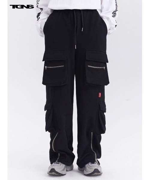 TGNS(ツーガンズ)の「【TGNS/ツーガンズ】STAND POCKET SLIT SWEATPANTS / スウェット パンツ スウェットパンツ スウェパン(スウェットパンツ・メンズ・ブラック・M/L)」の4枚目の写真