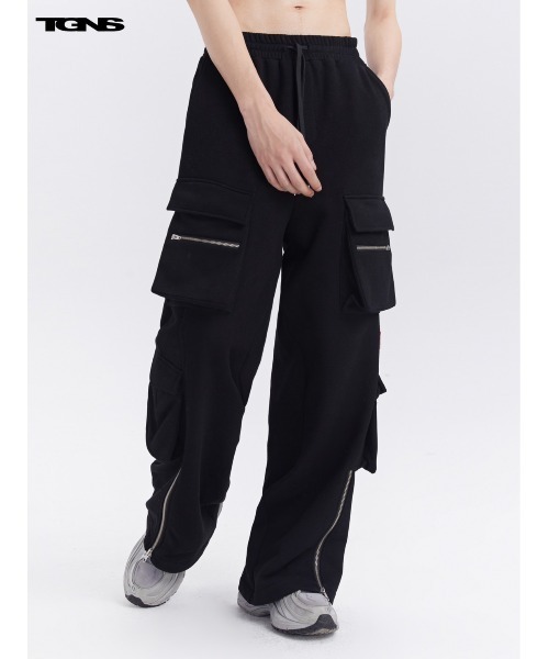 TGNS(ツーガンズ)の「【TGNS/ツーガンズ】STAND POCKET SLIT SWEATPANTS / スウェット パンツ スウェットパンツ スウェパン(スウェットパンツ・メンズ・ブラック・M/L)」の6枚目の写真