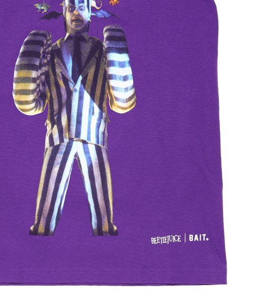 BAIT(ベイト)の「BAIT × BEETLEJUICE TRIPLE BTJ TEE 227-BTJ-TEE-002(Tシャツ/カットソー・メンズ・パープル・LARGE/X-LARGE/MEDIUM/XX-LARGE)」の8枚目の写真