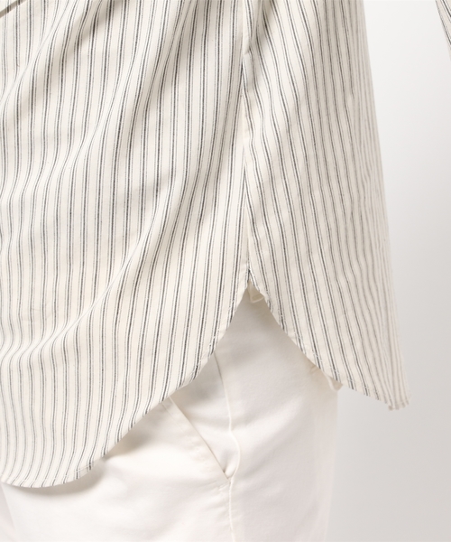 Language(ランゲージ)の「【Language】 編みこみオフショルプルオーバー(シャツ/ブラウス・レディース・ホワイト系/ベージュ系/ダルブルー系・38)」の5枚目の写真