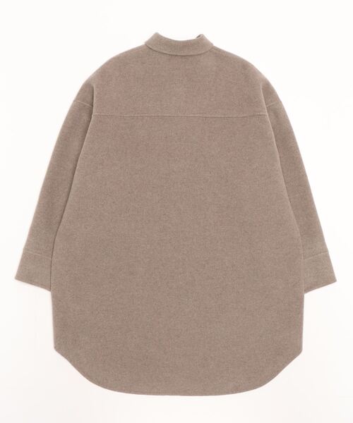 ATONエイトン ベージュ カシミアコットン長袖シャツ ATON（エイトン）の「【ATON】 COTTON CASHMERE OXFORD