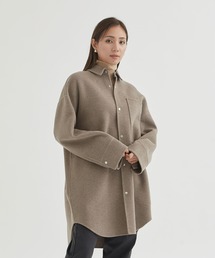ATON（エイトン）の「【ATON / エイトン】DOUBLE CASHMERE MELTON OVERSIZED SHIRTS JACKET / カシミヤジャケット（テーラードジャケット）」