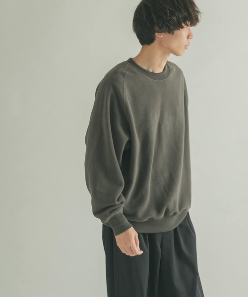 FORK&SPOON（フォークアンドスプーン）の「FORK&SPOON　フリースプルオーバー（Tシャツ/カットソー・メンズ・チャコールグレー/ベージュ・5/4）」の4枚目の写真