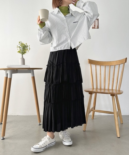 【取引中】ストライプ♡パステル♡フェイクシャツ♡スカート♡ スカート ストライプタックスカート : ZOZOTOWN Yahoo!店 - 通販