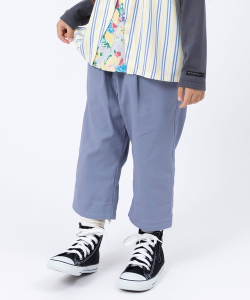 trois lapins kp(トロワラパンケーピー)の「ストレッチツイル8分丈パンツ(120~160)(その他パンツ・キッズ・マスタード/ブルー・120cm/130cm/140cm/150cm/160cm)」の1枚目の写真