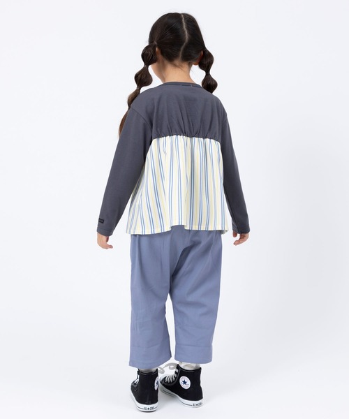 trois lapins kp(トロワラパンケーピー)の「ストレッチツイル8分丈パンツ(120~160)(その他パンツ・キッズ・マスタード/ブルー・120cm/130cm/140cm/150cm/160cm)」の4枚目の写真