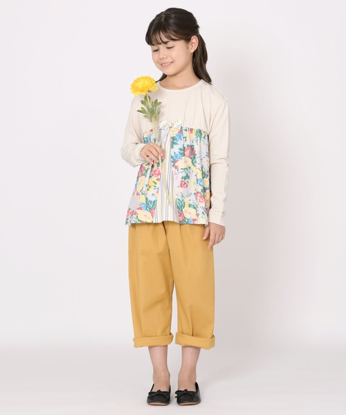 trois lapins kp(トロワラパンケーピー)の「ストレッチツイル8分丈パンツ(120~160)(その他パンツ・キッズ・マスタード/ブルー・120cm/130cm/140cm/150cm/160cm)」の13枚目の写真