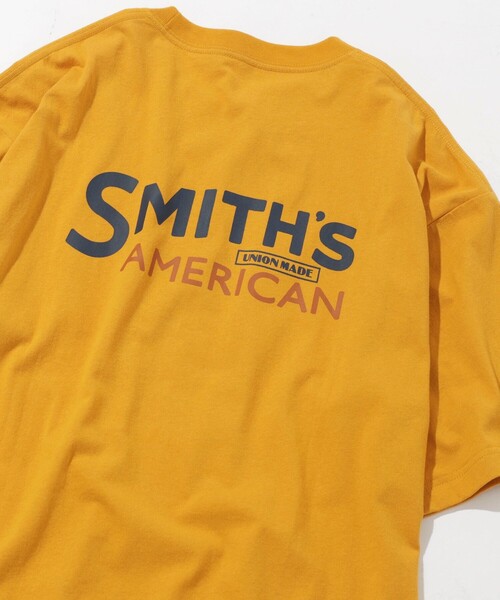 SMITH'S（スミス）の「SMITH'S（スミス）別注ロゴプリントTシャツ（WEB限定カラー）（Tシャツ/カットソー・メンズ・ホワイト/ダークグリーン/ネイビー/マスタード/ブラック・S/XL/L/M）」の5枚目の写真
