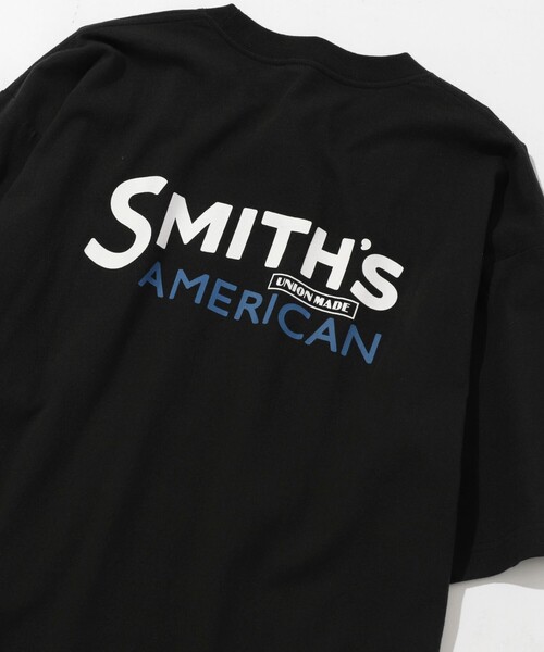 SMITH'S（スミス）の「SMITH'S（スミス）別注ロゴプリントTシャツ（WEB限定カラー）（Tシャツ/カットソー・メンズ・ホワイト/ダークグリーン/ネイビー/マスタード/ブラック・S/XL/L/M）」の2枚目の写真