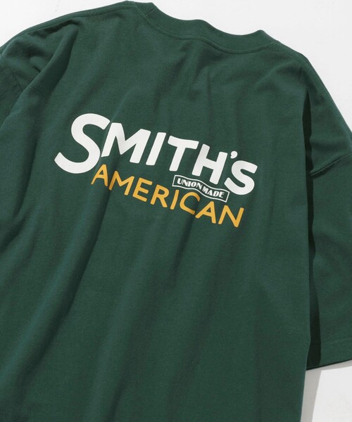SMITH'S（スミス）の「SMITH'S（スミス）別注ロゴプリントTシャツ（WEB限定カラー）（Tシャツ/カットソー・メンズ・ホワイト/ダークグリーン/ネイビー/マスタード/ブラック・S/XL/L/M）」の3枚目の写真
