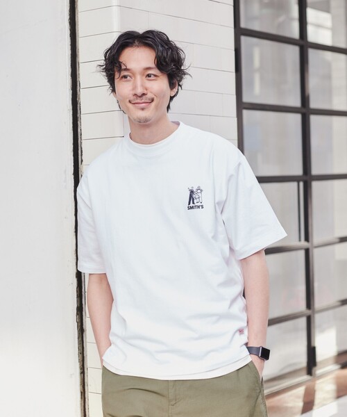 SMITH'S（スミス）の「SMITH'S（スミス）別注ロゴプリントTシャツ（WEB限定カラー）（Tシャツ/カットソー・メンズ・ホワイト/ダークグリーン/ネイビー/マスタード/ブラック・S/XL/L/M）」の11枚目の写真