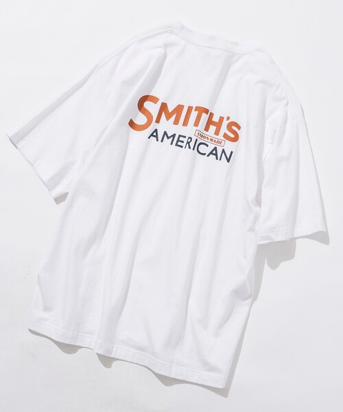 SMITH'S（スミス）の「SMITH'S（スミス）別注ロゴプリントTシャツ（WEB限定カラー）（Tシャツ/カットソー・メンズ・ホワイト/ダークグリーン/ネイビー/マスタード/ブラック・S/XL/L/M）」の19枚目の写真