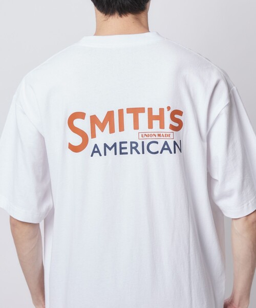 SMITH'S（スミス）の「SMITH'S（スミス）別注ロゴプリントTシャツ（WEB限定カラー）（Tシャツ/カットソー・メンズ・ホワイト/ダークグリーン/ネイビー/マスタード/ブラック・S/XL/L/M）」の15枚目の写真