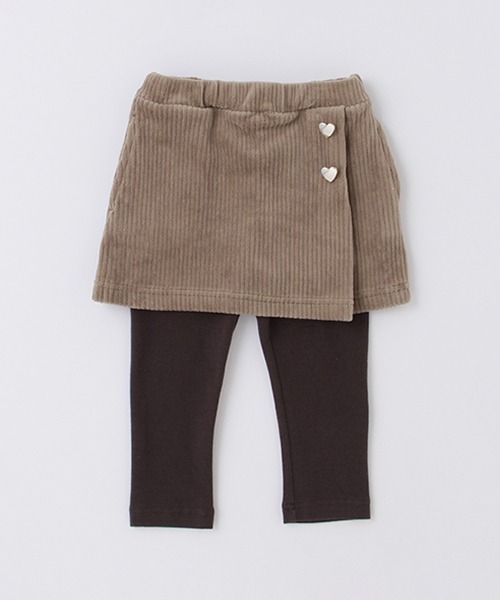 petit main（プティマイン）の「レギンスつきスカート（スカート・キッズ・キャメル/アイボリー/ライトピンク・110cm/80ｃｍ/130cm/100cm/90cm/120cm）」の2枚目の写真