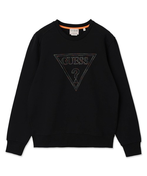 Guess（ゲス）の「Eco Logo Fleece（スウェット・メンズ・ブラック/ライトグレー/カーキ・MEDIUM/SMALL/LARGE/X-LARGE）」の2枚目の写真