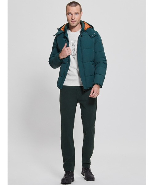 Guess（ゲス）の「Eco Logo Fleece（スウェット・メンズ・ブラック/ライトグレー/カーキ・MEDIUM/SMALL/LARGE/X-LARGE）」の6枚目の写真