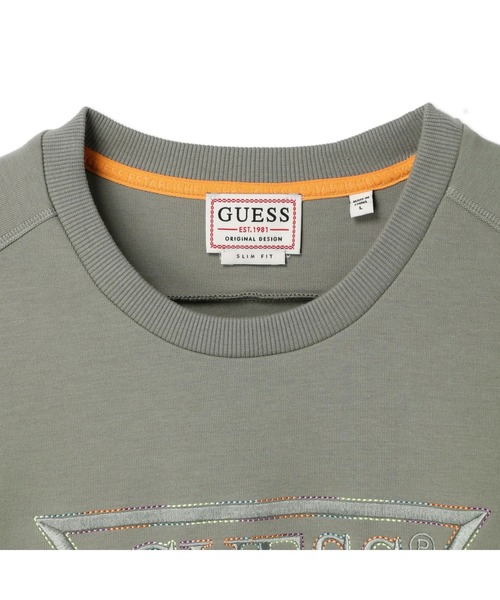 Guess（ゲス）の「Eco Logo Fleece（スウェット・メンズ・ブラック/ライトグレー/カーキ・MEDIUM/SMALL/LARGE/X-LARGE）」の9枚目の写真