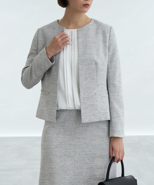 INDIVI(インディヴィ)の「◆【洗える/通勤】ツィードノーカラージャケット(ノーカラージャケット・レディース・ネイビー系3/ネイビー/ブラック系3・05/15 /34/12/19/36/13/03/38/42/40/17)」の18枚目の写真