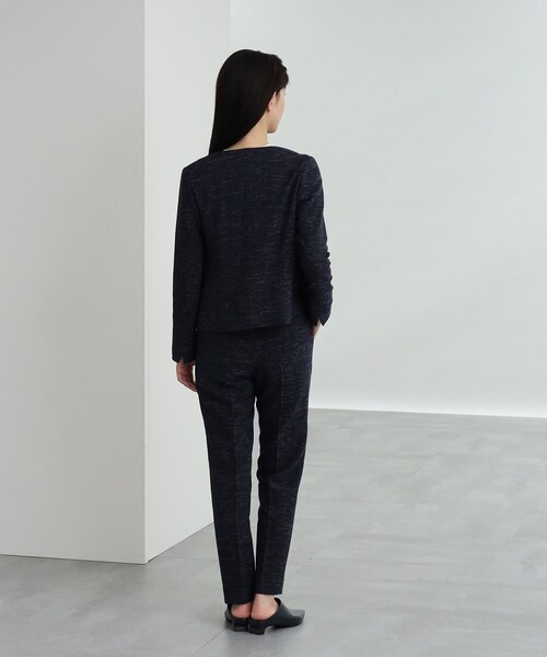 INDIVI(インディヴィ)の「◆【洗える/通勤】ツィードノーカラージャケット(ノーカラージャケット・レディース・ネイビー系3/ネイビー/ブラック系3・05/15 /34/12/19/36/13/03/38/42/40/17)」の4枚目の写真