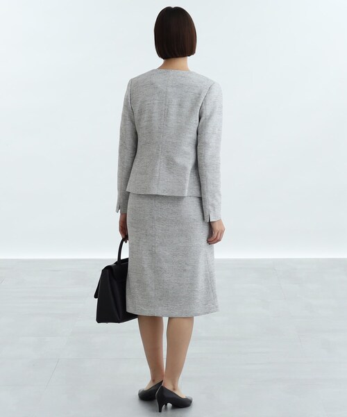 INDIVI(インディヴィ)の「◆【洗える/通勤】ツィードノーカラージャケット(ノーカラージャケット・レディース・ネイビー系3/ネイビー/ブラック系3・05/15 /34/12/19/36/13/03/38/42/40/17)」の6枚目の写真