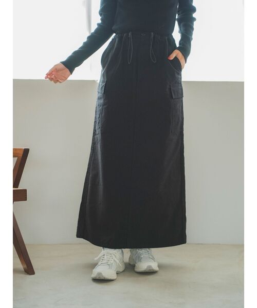 Ungrid(アングリッド)の「ミリタリードロストスカート(スカート・レディース・ブラック/カーキ・FREE)」の13枚目の写真