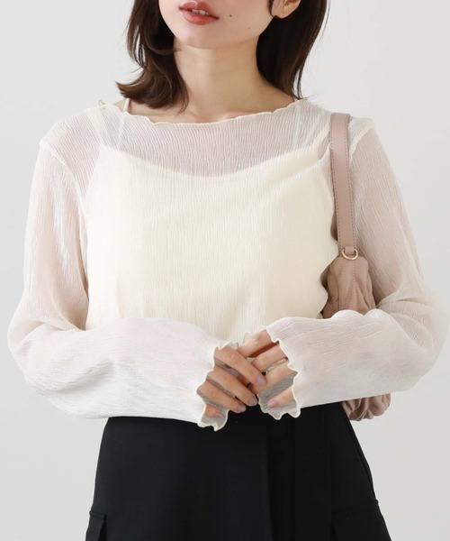 archives（アルシーヴ）の「シアー楊柳TOPS（Tシャツ/カットソー