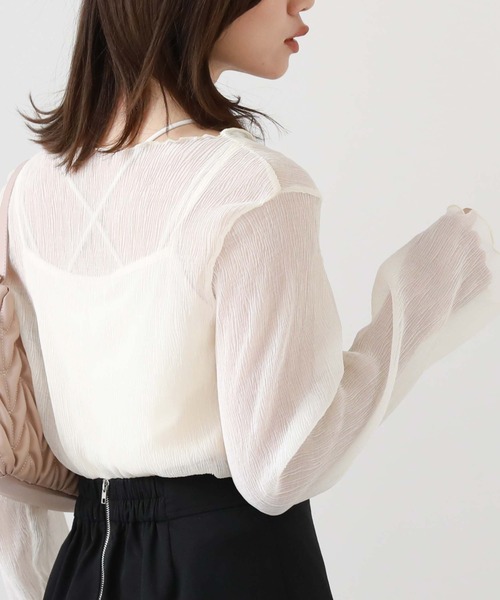 archives（アルシーヴ）の「シアー楊柳TOPS（Tシャツ/カットソー