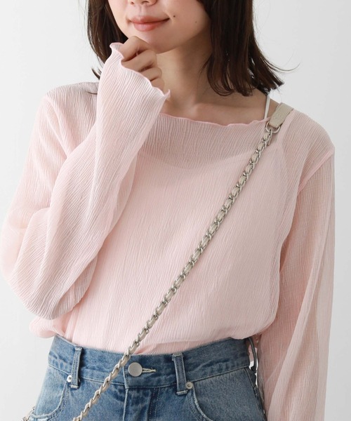 archives（アルシーヴ）の「シアー楊柳TOPS（Tシャツ/カットソー