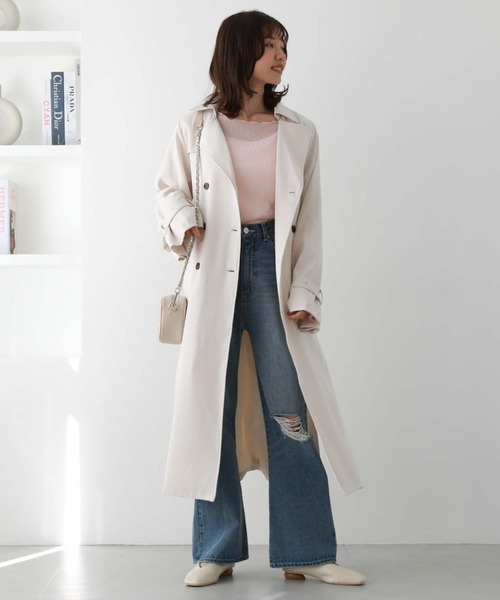 archives（アルシーヴ）の「シアー楊柳ＴＯＰＳ（Tシャツ/カットソー・レディース・ピンク/グリーン/ブラック/アイボリー/グレー・MEDIUM）」の22枚目の写真