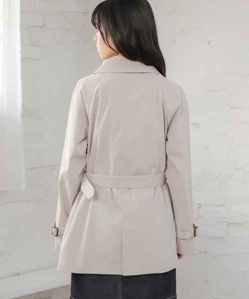 Honeys（ハニーズ）の「撥水加工ハーフ丈トレンチコート（トレンチ