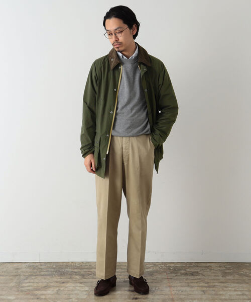 Barbour オリーブグリーンBEAMS【別注】BEDALE size 38 Barbour x BEAMS PLUS / 別注 BEDALE Barbour (バブアー) BEAMS