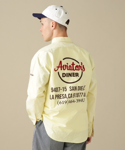 AVIREX(アヴィレックス)の「L/S OXFORD BUTTON DOWN SHIRT DINERS / オックスフォード ボタンダウン シャツ ダイナース / AVIREX / アヴィレックス(シャツ/ブラウス・メンズ・ホワイト/ネイビー/イエロー・MEDIUM/LARGE/X-LARGE/XX-LARGE)」の1枚目の写真