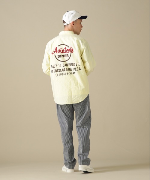 AVIREX(アヴィレックス)の「L/S OXFORD BUTTON DOWN SHIRT DINERS / オックスフォード ボタンダウン シャツ ダイナース / AVIREX / アヴィレックス(シャツ/ブラウス・メンズ・ホワイト/ネイビー/イエロー・MEDIUM/LARGE/X-LARGE/XX-LARGE)」の14枚目の写真
