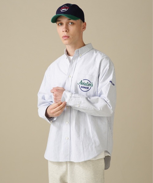 AVIREX(アヴィレックス)の「L/S OXFORD BUTTON DOWN SHIRT DINERS / オックスフォード ボタンダウン シャツ ダイナース / AVIREX / アヴィレックス(シャツ/ブラウス・メンズ・ホワイト/ネイビー/イエロー・MEDIUM/LARGE/X-LARGE/XX-LARGE)」の17枚目の写真