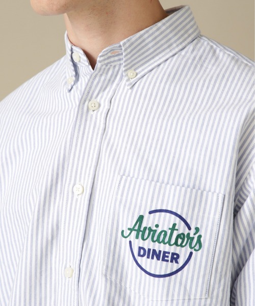 AVIREX(アヴィレックス)の「L/S OXFORD BUTTON DOWN SHIRT DINERS / オックスフォード ボタンダウン シャツ ダイナース / AVIREX / アヴィレックス(シャツ/ブラウス・メンズ・ホワイト/ネイビー/イエロー・MEDIUM/LARGE/X-LARGE/XX-LARGE)」の5枚目の写真