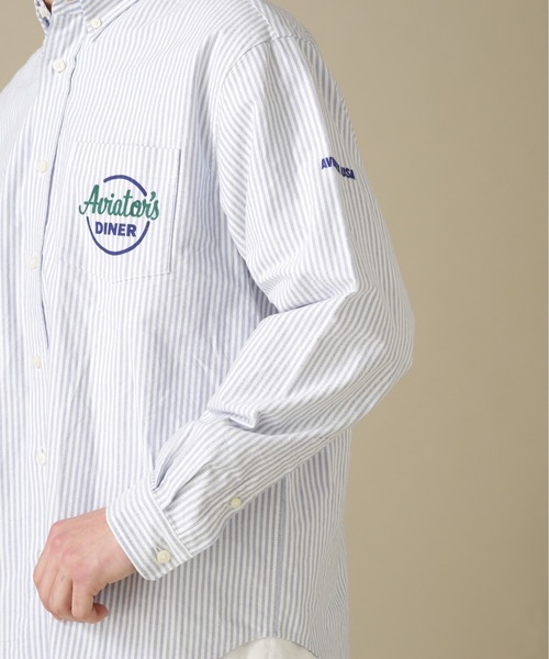 AVIREX(アヴィレックス)の「L/S OXFORD BUTTON DOWN SHIRT DINERS / オックスフォード ボタンダウン シャツ ダイナース / AVIREX / アヴィレックス(シャツ/ブラウス・メンズ・ホワイト/ネイビー/イエロー・MEDIUM/LARGE/X-LARGE/XX-LARGE)」の16枚目の写真