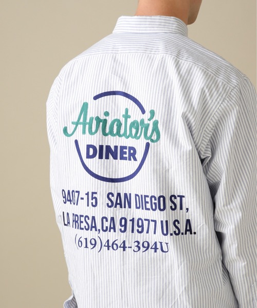 AVIREX(アヴィレックス)の「L/S OXFORD BUTTON DOWN SHIRT DINERS / オックスフォード ボタンダウン シャツ ダイナース / AVIREX / アヴィレックス(シャツ/ブラウス・メンズ・ホワイト/ネイビー/イエロー・MEDIUM/LARGE/X-LARGE/XX-LARGE)」の21枚目の写真