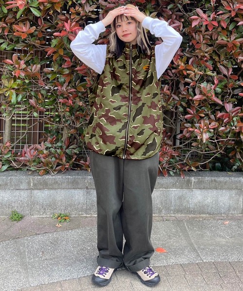 Snap club】サークル刺繍 ナイロンジップベスト（ベスト）｜Snap club