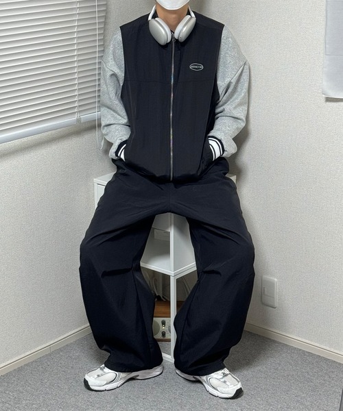 Snap club】サークル刺繍 ナイロンジップベスト（ベスト）｜Snap club