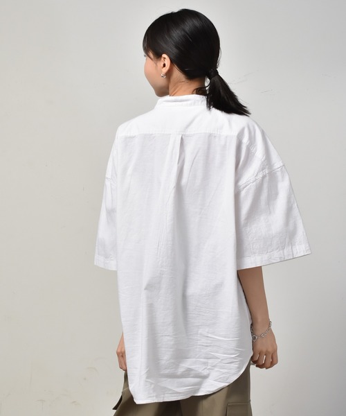 即日発送可＊新品 麻100％ フレンチリネンバンドカラー リネンシャツ 楽天市場】【新色追加】[ リネン シャツ 七分袖 レディース
