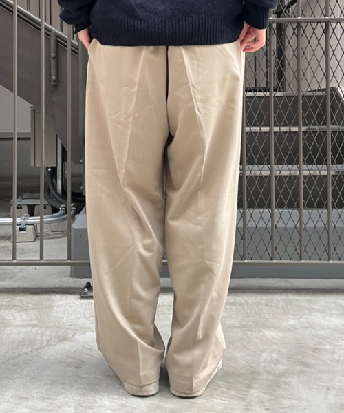BROKEN BASE(ブロークンベース)の「タックワイドスラックス(スラックス・メンズ・ブラック/アイボリー/ベージュ・MEDIUM/LARGE)」の16枚目の写真