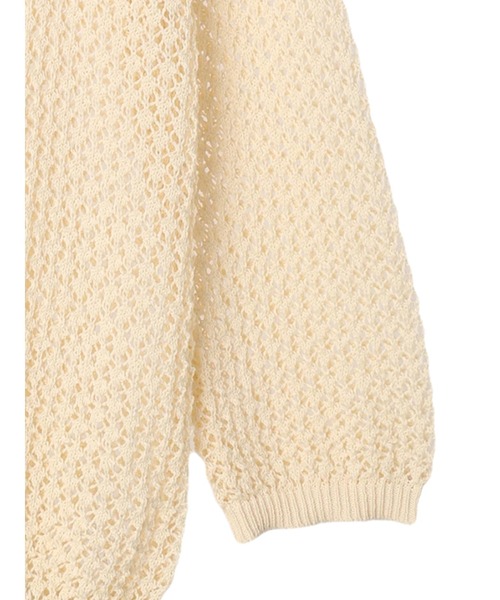 earth music&ecology（アースミュージックアンドエコロジー）の「メッシュ編みニットプルオーバー（ニット/セーター・レディース・グレイッシュブルー/ブラック/アイボリー/ライラック・FREE）」の16枚目の写真