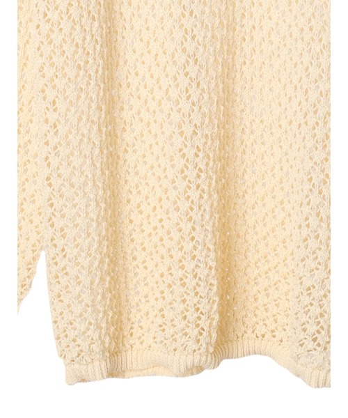 earth music&ecology（アースミュージックアンドエコロジー）の「メッシュ編みニットプルオーバー（ニット/セーター・レディース・グレイッシュブルー/ブラック/アイボリー/ライラック・FREE）」の17枚目の写真