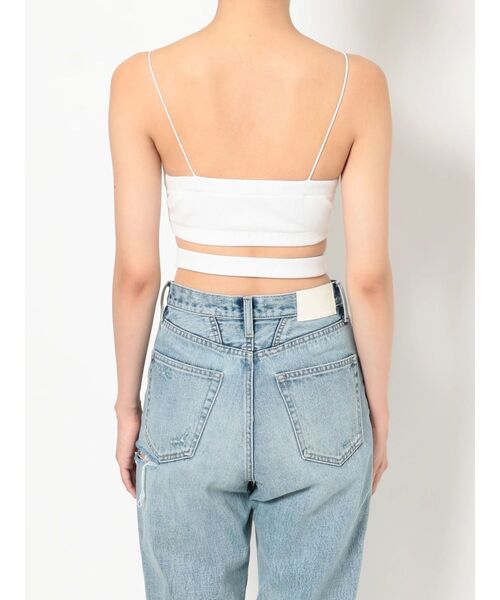 GYDA（ジェイダ）の「ウエストクロステレコビスチェ（キャミソール・レディース・ブラック/オフホワイト・FREE）」の5枚目の写真