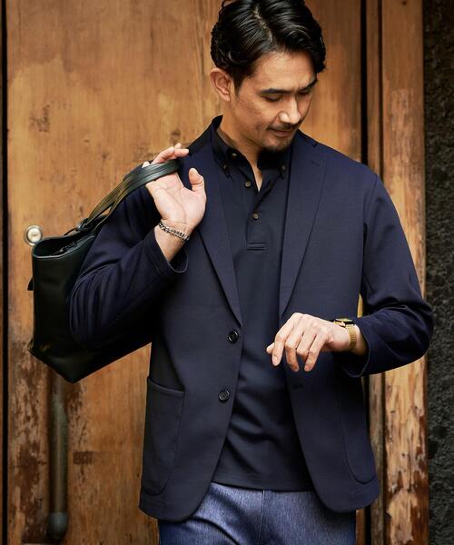 green label relaxing(グリーンレーベルリラクシング)の「【WEB限定】JUSTFIT メッシュ 2B ジャケット(テーラードジャケット・メンズ・ネイビー/グレー・S/M/XL/L)」の5枚目の写真