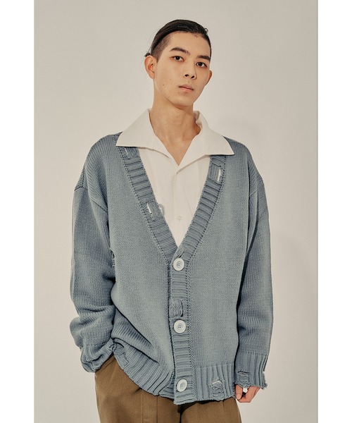 Adoon plain（アドーンプレーン）の「【Oversized damage cardigan  